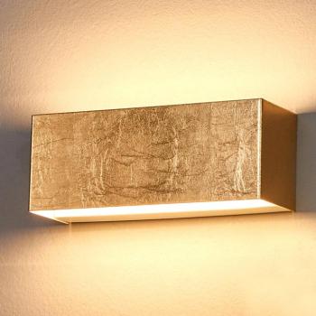 Lindby Quentin LED-es fali lámpa, 23cm széles, arany színű, fém kép