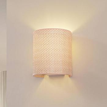 Lindby Soula fali világítás, 20 cm, bézs, műanyag, E27 kép