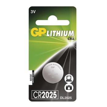  Lítium gombelem CR2025 GP LITHIUM 3V/170 mAh  kép