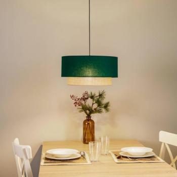 Lógó világítás Boho Ø 45 cm 1 izzó zöld/juta kép