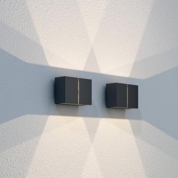 LOOM DESIGN Ask LED kültéri fali lámpa fel/le feketével kép