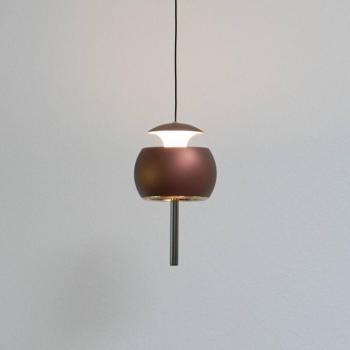 LOOM DESIGN LED-es függőlámpa Parachute, barna, Ø 9,6 cm, alumínium kép
