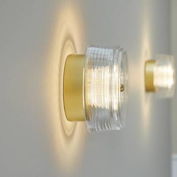 LOOM DESIGN LED fali lámpa Glow aranyszínű/átlátszó Ø 16 cm akrilból kép