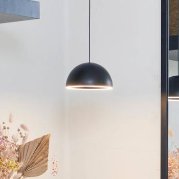 LOOM DESIGN LED függő lámpa Curve fekete alumínium Ø 14 cm kép