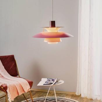 Louis Poulsen PH 5, designer függő lámpa rózsaszín kép