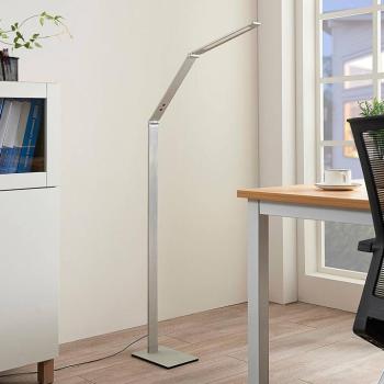 Lucande LED állólámpa Nicano, szürke, fém, CCT, 125cm kép
