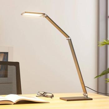 Lucande LED asztali lámpa Mion, 41 cm, szögletes, fényerőszabályozható kép