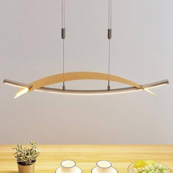 Lucande LED-es függőlámpa Marija, 91 cm, arany színű, fényerőszabályzóval kép