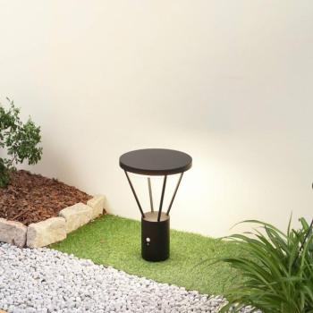 Lucande LED-es napelemes lámpa Elario, 44 cm, fekete, szenzoros, szenzoros kép