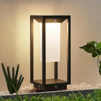 Lucande LED-es napelemes talapzatvilágítás Eliel, 34 cm, antracit, IP54 kép