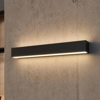 Lucande LED fali világítás Lengo, 50cm antracit, fel/le 3000K kép