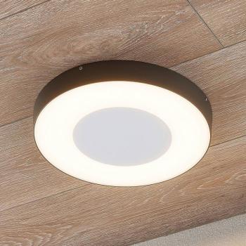 Lucande LED kültéri mennyezeti lámpa Sora, kerek, érzékelő, IP54 kép