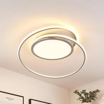 Lucande LED mennyezeti lámpa Noud, 65 cm, ezüst, fém, CCT kép