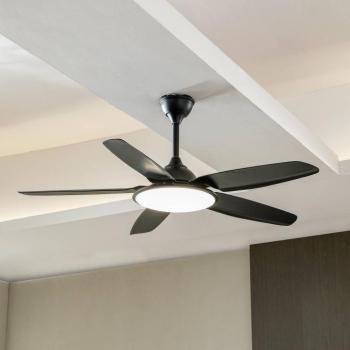 Lucande LED mennyezeti ventilátor Divian, fekete, DC, csendes, CCT kép