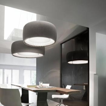 Luceplan Silenzio LED függőlámpa szürke Ø 120cm kép