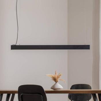 Luxe LED függőlámpa, fekete Hosszúság 112,5 cm Fém 4,000 K kép