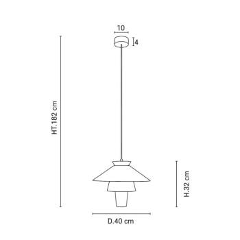 MARKET SET Ruche függőlámpa, Ø 40cm, mályvacukor kép