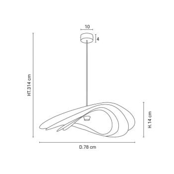 MARKET SET Selenitis lógó világítás, Ø 78 cm kép