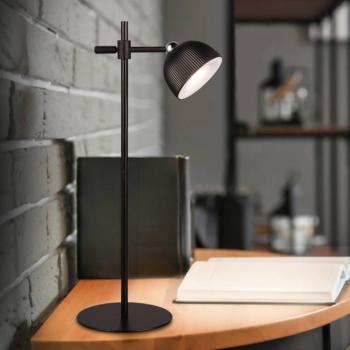 Maxima LED-es újratölthető asztali lámpa, fekete, magasság 41 cm, műanyag kép