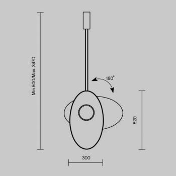 Maytoni Evolution LED-es függőlámpa, fehér/fehér, forgatható kép