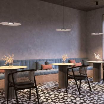 Maytoni LED-es függesztéklámpa El, Ø 50 cm, fehér, alumínium kép