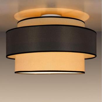  Mennyezeti lámpa GRACE 1xE27/60W/230V átm. 40 cm krémes/szürke  kép