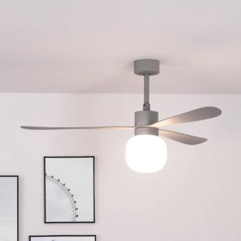 Mennyezeti ventilátor Amelia Ball LED lámpa szürke kép