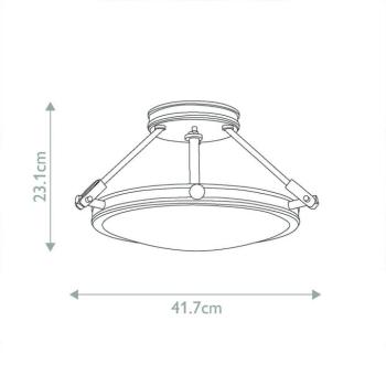 Mennyezeti világítás Collier, fekete, Ø 41,7 cm, acél,  üveg, E14 kép
