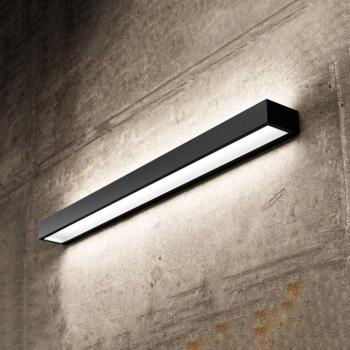 Mera LED fali lámpa, szélesség 80 cm, fekete, 4000K kép