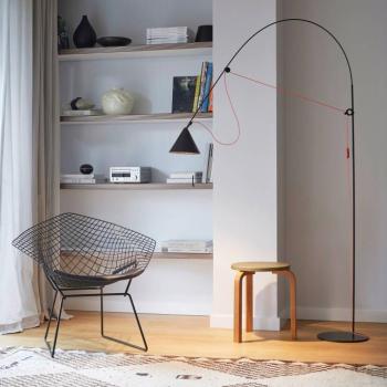midgard LED állólámpa AYNO L, fekete/narancs 3,000 K 166 cm kép