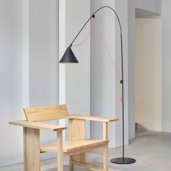 midgard LED állólámpa AYNO L, fekete/narancs 4,000 K 166 cm kép