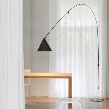 midgard LED állólámpa AYNO XL, fekete/narancs 3,000 K 290 cm kép