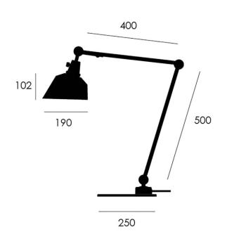 midgard moduláris TYP 551 asztali lámpa fehér 70 cm kép
