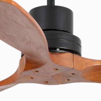 Mini Lantau S mennyezeti ventilátor, fekete/dió kép