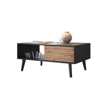 MIRJAN 24 Kávésasztal WILLOW 46x104 cm fekete/barna  kép