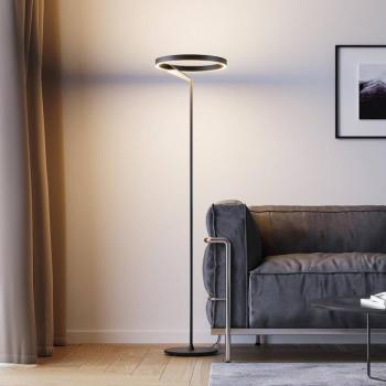 Molto Luce LED állólámpa Melli F, fekete, alumínium, magasság 168 cm kép