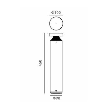 Molto Luce Mona LED alaplámpa, Ø 10 cm, alumínium, magasság 45 cm kép