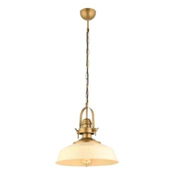  MONZA kábeles függőlámpa 1xE27/40W/230V, átm. 35 cm, krémszínű/bronzszínű  kép