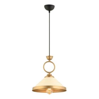  MONZA zsinóros függőlámpa 1xE27/40W/230V, átm. 30 cm, krémszínű/bronzos  kép