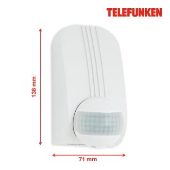 Mozgásérzékelő Funchal, max. 1 000 W LED, fehér kép