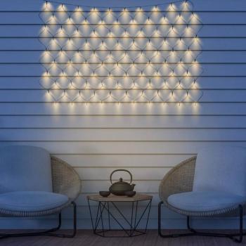 Napelemes LED-fényfüggöny IP44 110x90cm 100 izzós kép