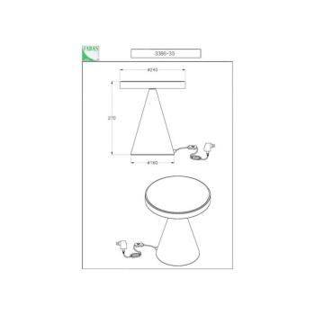 Neutra LED asztali lámpa, magasság 27 cm, matt arany, érintésvezérlésű kép