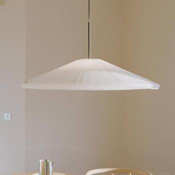 New Works LED-es függőlámpa Nebra, Ø 90 cm, fehér, testre szabható kép