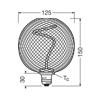 OSRAM Decor LED spirál izzólámpa E27 3,5W fekete 818 kép