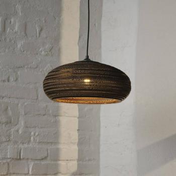 OSRAM DROP lógó világítás, barna, Ø 40 cm, hullámkarton, E27 kép