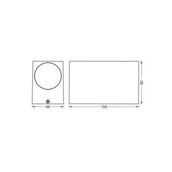 OSRAM ENDURA CLASSIC SQUARE kültéri fali lámpa, fekete, felfelé/lefelé irányuló kép