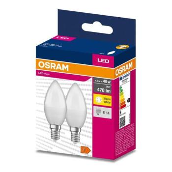 Osram KÉSZLET 2x LED Izzó B35 E14/4,9W/230V 3000K  kép