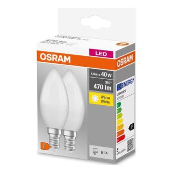Osram KÉSZLET 2x LED Izzó B38 E14/4,9W/230V 3000K  kép