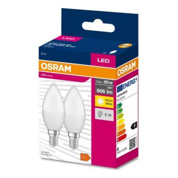 Osram KÉSZLET 2x LED Izzó B38 E14/7,5W/230V 3000K  kép