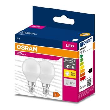 Osram KÉSZLET 2x LED Izzó P45 E14/4,9W/230V 3000K  kép